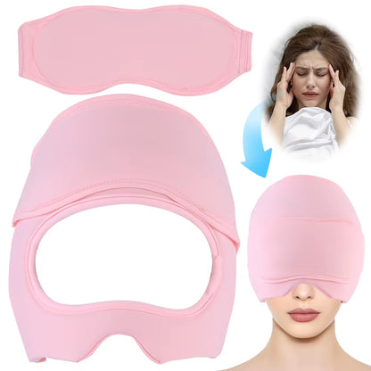 Migraine Relief Hat Headache Ice Cap Full Head Head Heat Treatments Hat Gel Hot Cold Therapy Ice Cap Relieve Cold Compress Hat