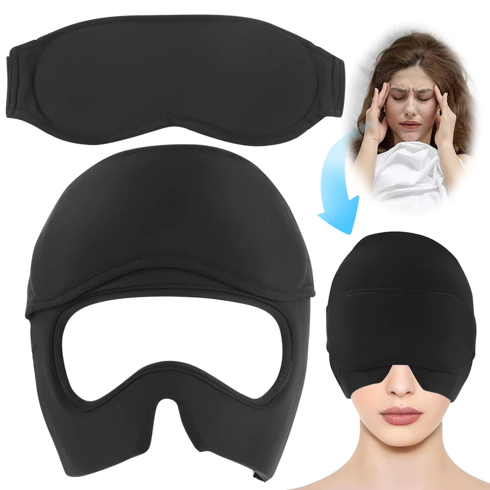 Migraine Relief Hat Headache Ice Cap Full Head Head Heat Treatments Hat Gel Hot Cold Therapy Ice Cap Relieve Cold Compress Hat